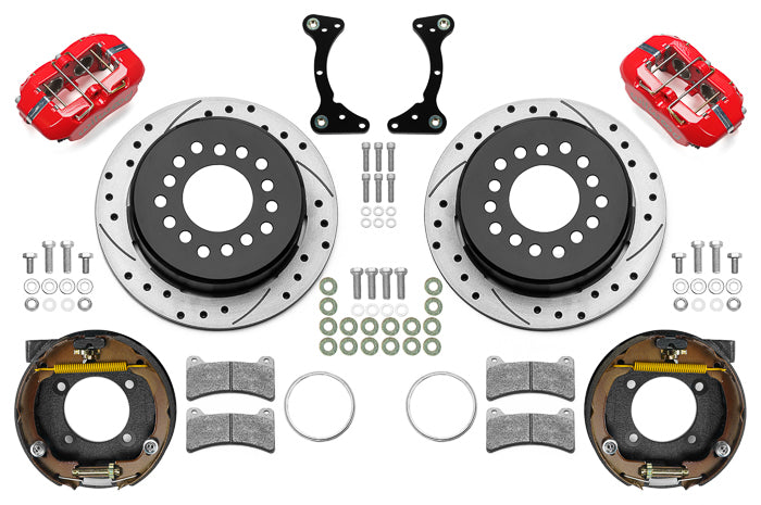 Brake Kit Rear Red FDP Drilled 11in GM G Body